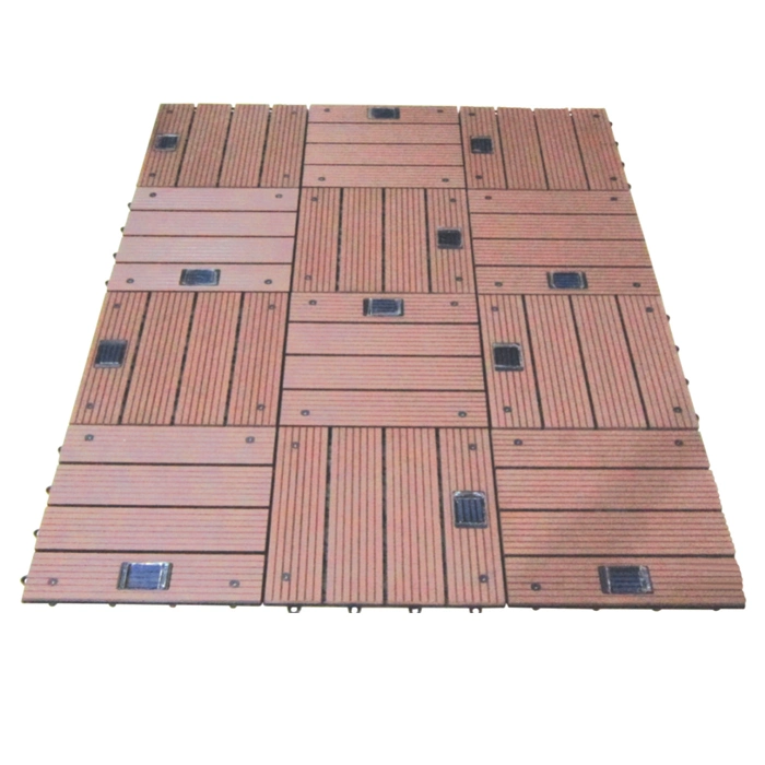 UV-Resistant Easy Installation Non-Slid DIY Decking Floor LED Light Board Hollow or Solid DIY WPC Tiles