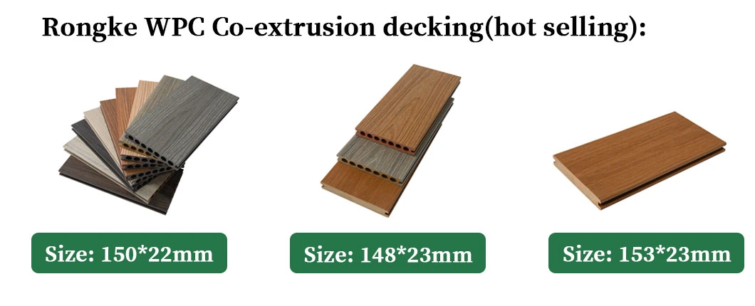 China Factory Price Wood Plastic Composite Flooring WPC Co-Extrusiong Hollow Deck DIY Construction Garden Yard Decking