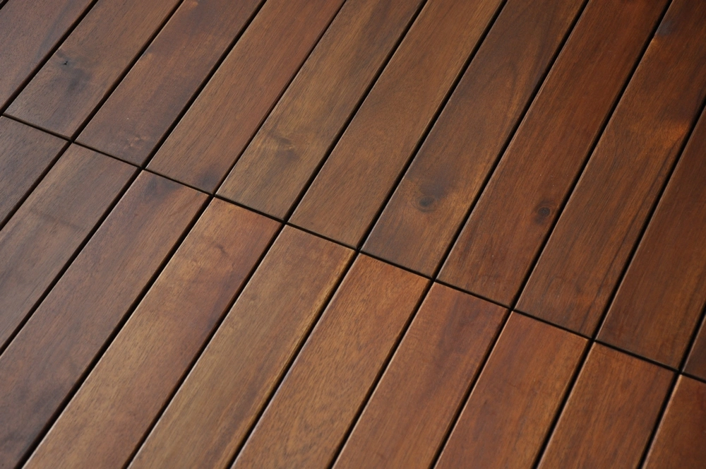 Wood Composite Decking Solid Floor, Outdoor Decking Flooring Acacia Wood Decking