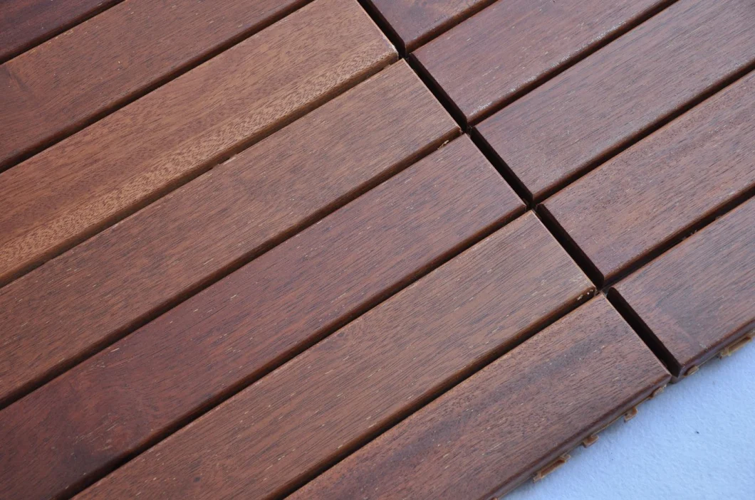 Natural Solid Merbau Wood Decking/Outdoor Decking/Hardwood DIY Deck Tile for Outdoor