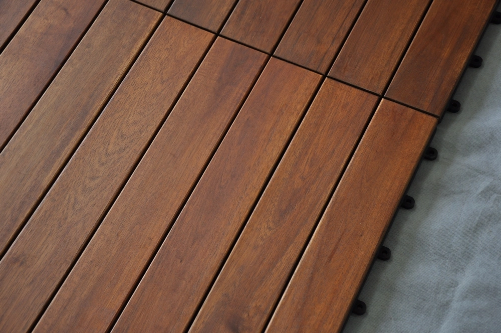 Wood Composite Decking Solid Floor, Outdoor Decking Flooring Acacia Wood Decking