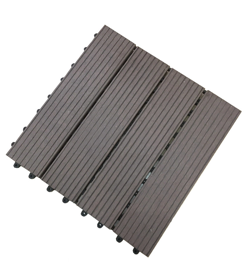 WPC DIY Interlocking Deck Tiles Composite Garden Patio Balcony Tiles