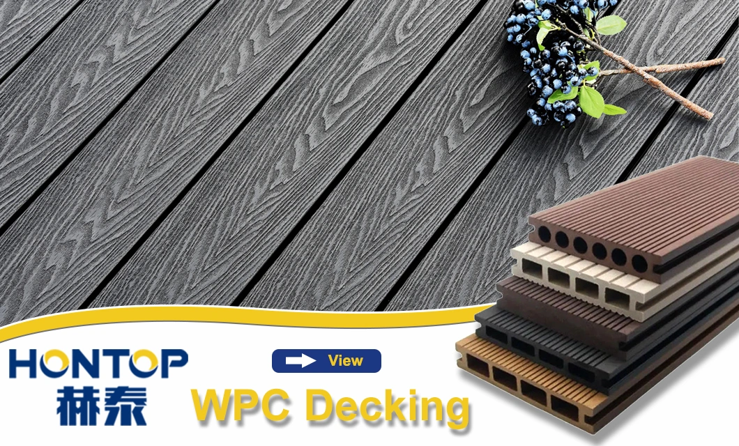 Good Price Waterproof Weather Resistant Wood Plastic Outdoor Composite Flooring Hollow WPC Deck WPC Decking WPC Interlock Decking