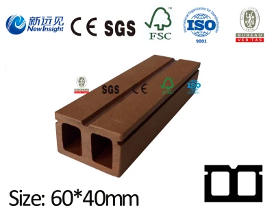 60*40mm 저비용 내구성 WPC 빔